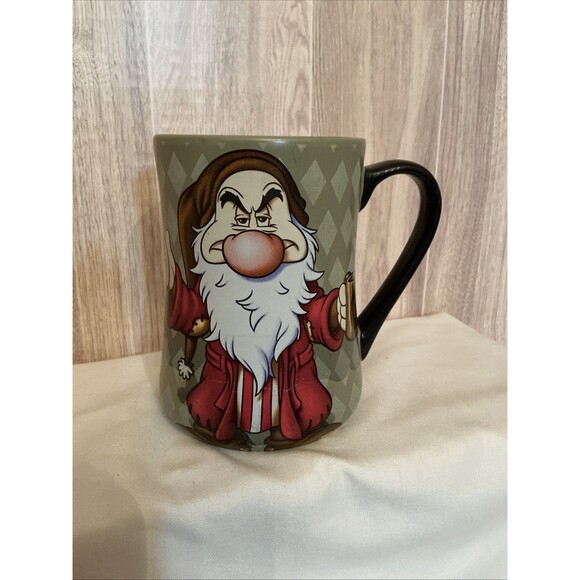 Disney Parks Grumpy I Hate Mornings Coffee Mug Cup Snow White 7 Dwarfs Oversize - Picture 1 of 9